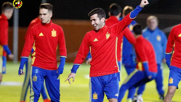 Los jugadores de la Sub-21 se entrenan en Las Rozas