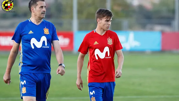 El jugador internacional Aleix Febas junto al preparador físico Juan Carlos Gómez Perlado