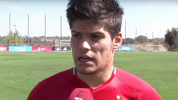 Jorge Meré, jugador internacional, durante la entrevista concedida a SEFUTBOL