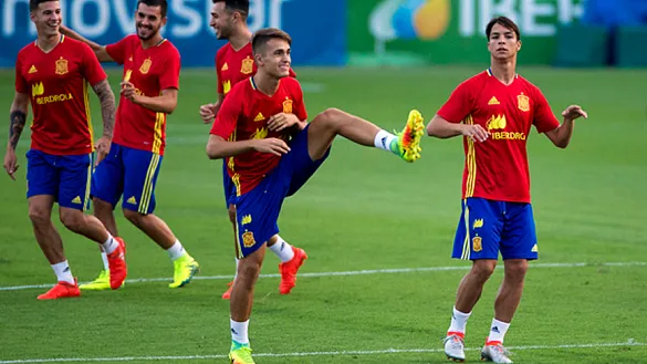 La Selección Sub-21 se ejercita en el estadio de Castalia