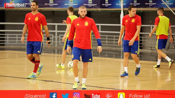 Los jugadores de la Selección Española de Fútbol Sala se entrenan en Colombia