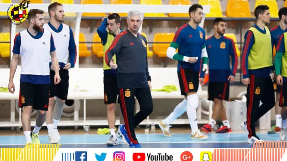 La selección española de fútbol sala se entrena en Las Rozas