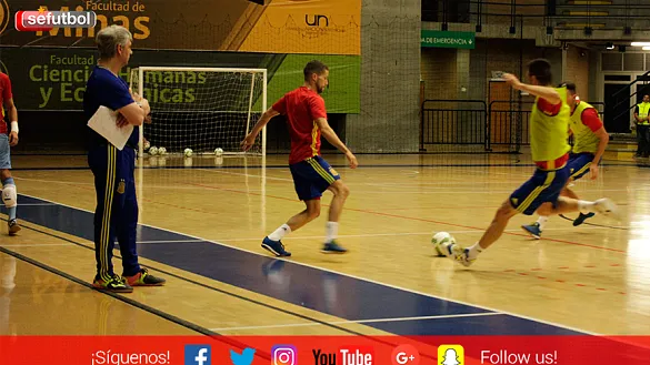 La Selección Española de Fútbol Sala entrena en Colombia