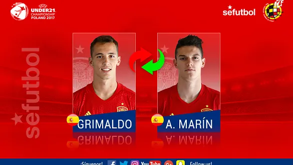 Adrián Marín, alta en la Sub-21