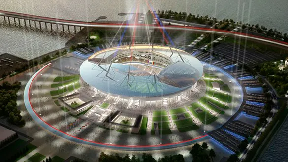 El estadio Krestovski de San Petersburgo, Rusia