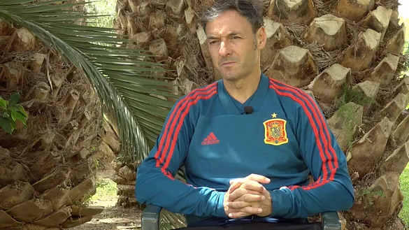 Santi Denia en un momento de la entrevista