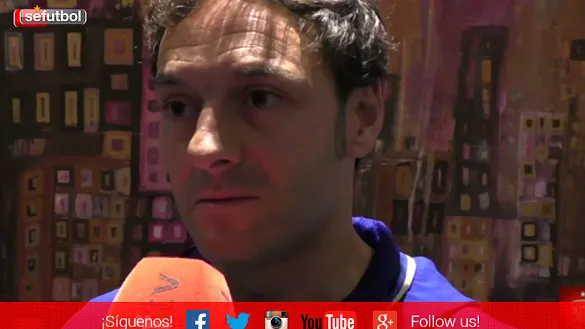 Santi Denia declarando tras el partido