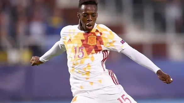 Iñaki Williams durante un partido del presente Europeo Sub-21