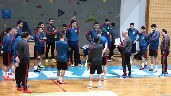 La selección española de fútbol sala entrena en Eslovenia