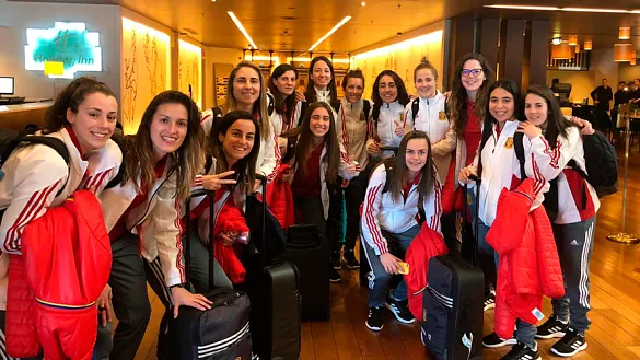 La Selección Femenina de Fútbol Sala en el hotel de Gondomar