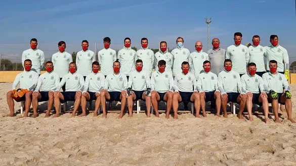 El equipo de fútbol playa 