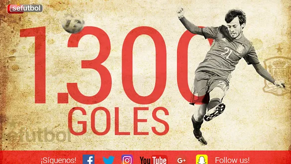 Silva anota el gol 1.300 con España