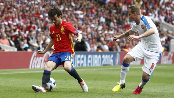 David Silva, durante el partido ante República Checa