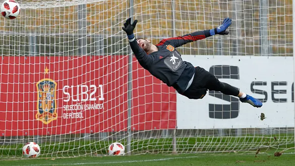 Antonio Sivera, guardameta de la Selección española Sub-21