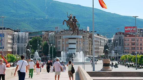 Monumento a Alejandro Magno en Skopie, capital de Macedonia