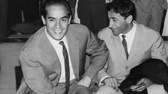 Luis Suárez Miramontes en una fotografía de sus años como futbolista en activo