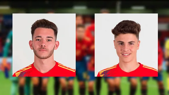 Ismael Armenteros e Iván Morante, en el equipo del torneo del Europeo Sub-17