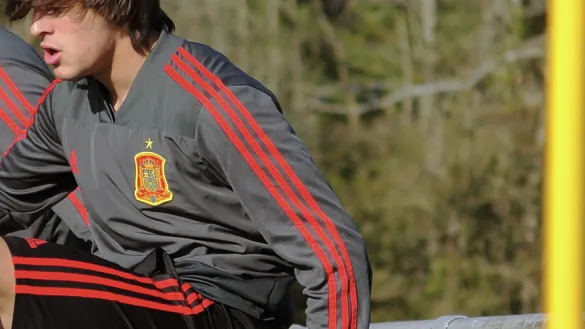 Pablo Moreno en un momento del entrenamiento