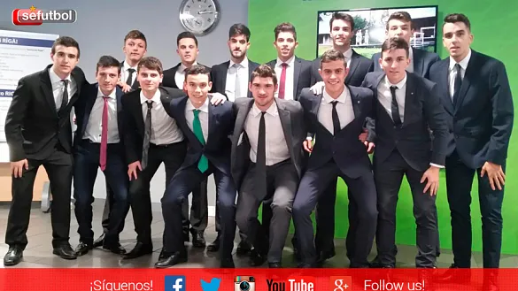 La Selección española Sub-19 de fútbol sala en Letonia
