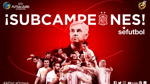 La selección española de fútbol sala se proclama subcampeona de Europa en Eslovenia