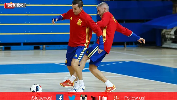 Entrenamiento en Sumice tras la victoria ante Ucrania