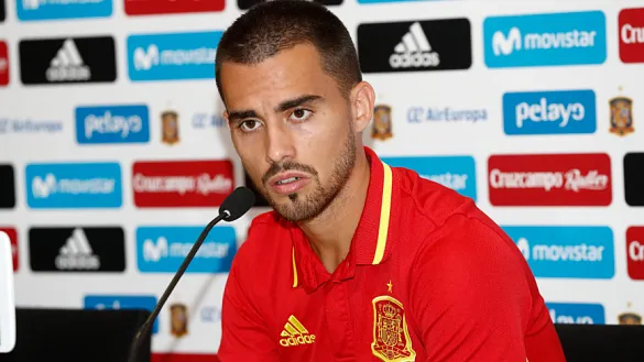 Suso en rueda de prensa de la Selección