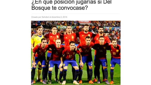 Test de la Selección española