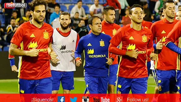 La Selección Española se ejercita en un entrenamiento reciente