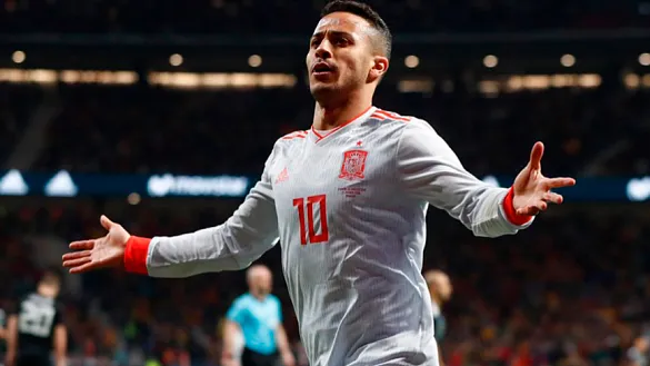 Thiago Alcántara celebrando un gol 