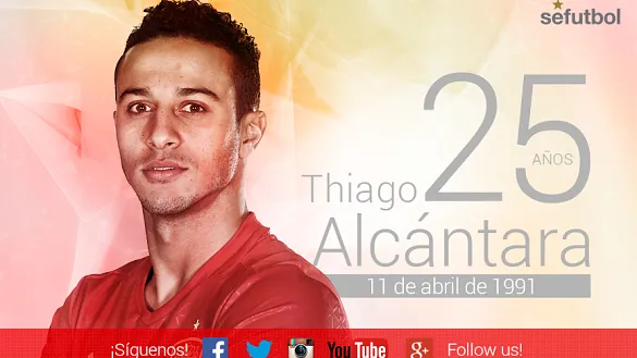 Thiago cumple Alcántara 25 años