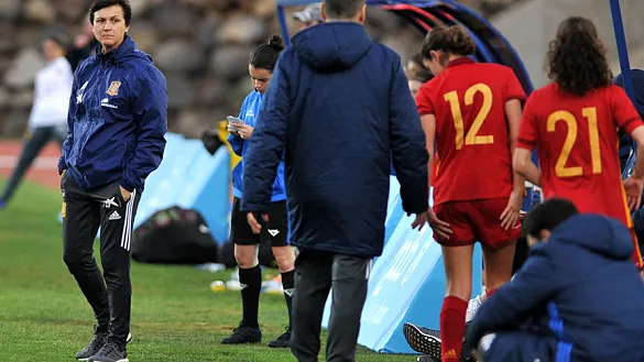 Toña Is durante un partido de la Selección Sub-17 femenina