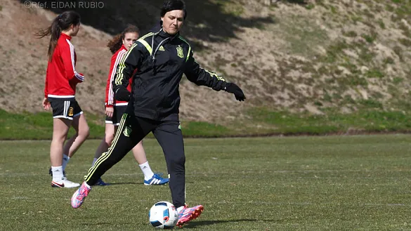 Toña Is con la Selección española