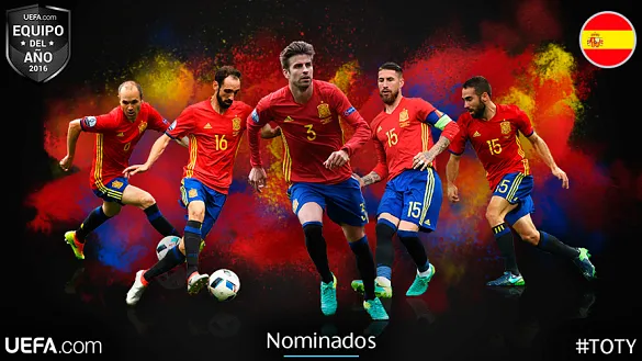 Cinco internacionales españoles optan al Equipo del Año 2016