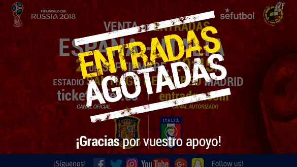 ¡AGOTADAS! El Santiago Bernabéu se llenará para ver el España - Italia