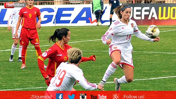 Vicky Losada durante un partido con la Selección