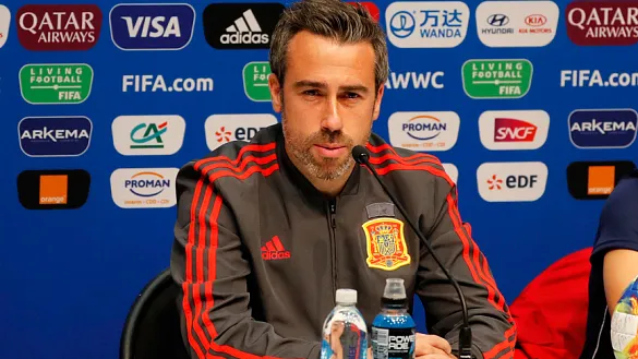 Jorge Vilda en rueda de prensa durante la previa al encuentro frente a China
