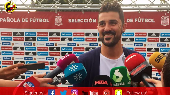 David Vila en la llegada a la Selección