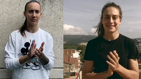 Virginia Torrecilla y Alexia Putellas aplauden a los héroes de la humanidad