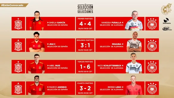 España se impone a Alemania en el amistoso de eFootball