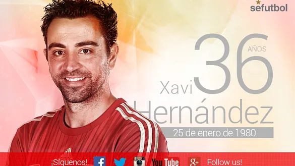 Xavi cumple 36 años
