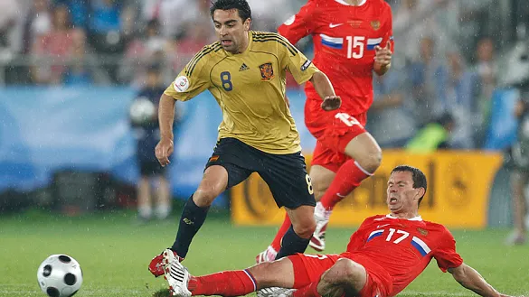 Xavi Hernández en la Eurocopa de 2008