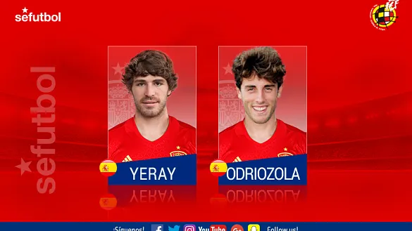 Yeray y Odriozola, novedades en la lista de la Sub-21