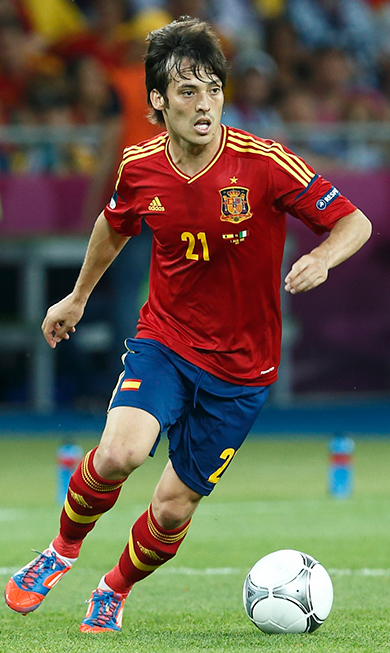 David Silva en la final ante Italia de la Eurocopa de 2012